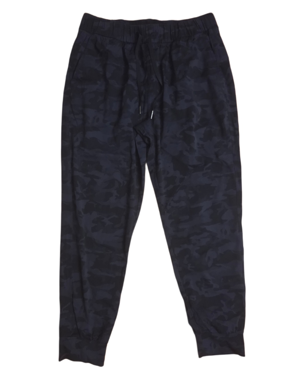 Women's Navy Camo Jogger Pants - Elastic Waist Drawstring
